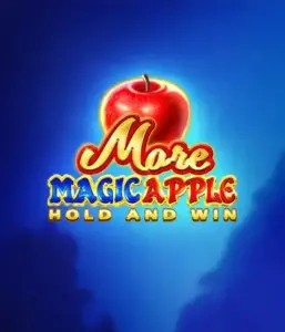 Enter the magical realm of the More Magic Apple slot game by 3 Oaks Gaming, featuring a shimmering red apple against a deep blue background. This image captures the game's theme of enchantment and wonder. Ideal for lovers of magical themes, the vibrant color scheme and attractive artwork make this slot stand out. 