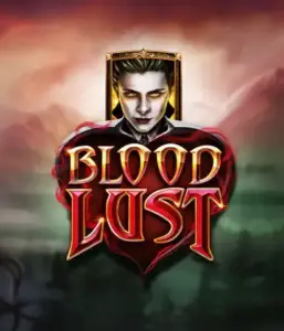 A dark and seductive view of the Blood Lust slot by ELK Studios, featuring gothic vampire symbols and a haunting castle backdrop. This image captures the slot's gothic aesthetic, alongside its distinctive features, appealing for those drawn to dark, supernatural themes.